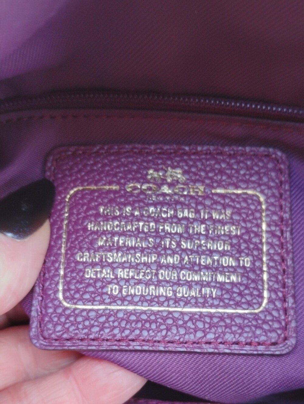 Coach Plum Floral Pebbled Leather Shoulder Bag 3 Comparr. Twist Lock Zip Closure - Picture 8 of 13